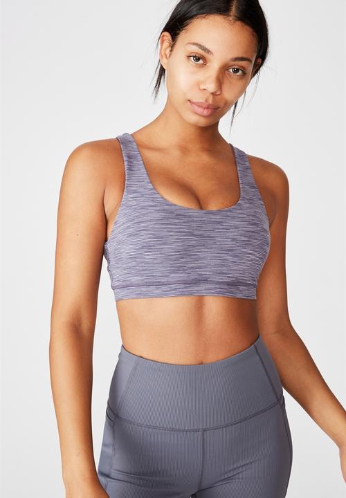 Cotton On - Strappy sports crop - purple