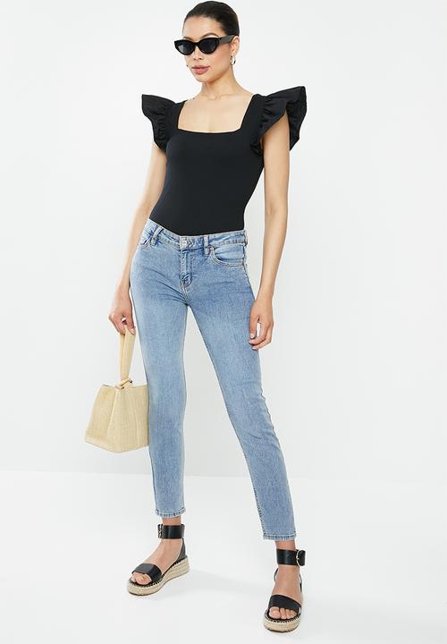 MILLA - Ruffle squareneck bodysuit 