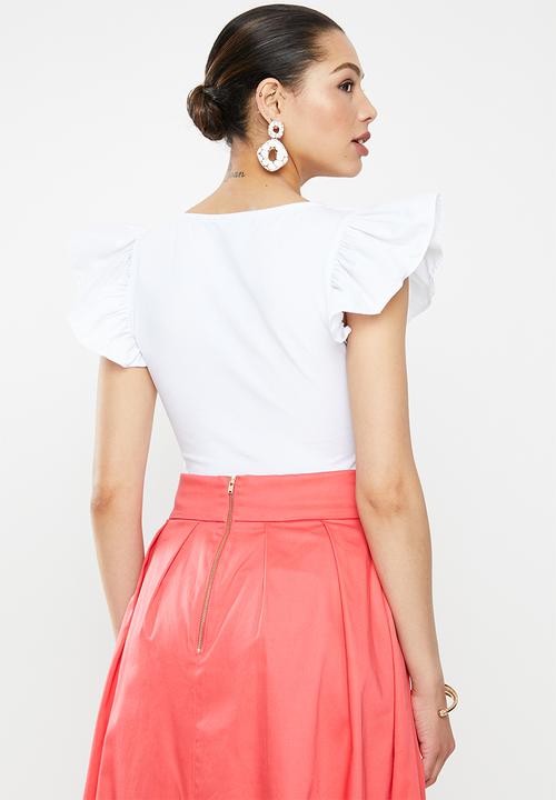 MILLA - Ruffle squareneck bodysuit 