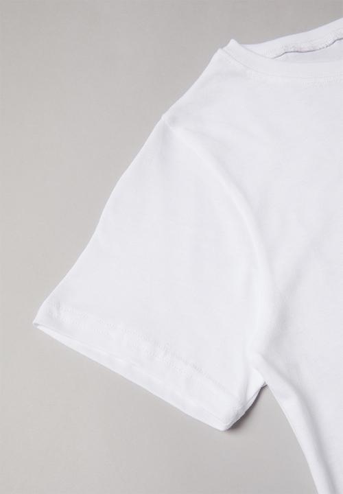 Rebel Republic - Girls printed crop top - white