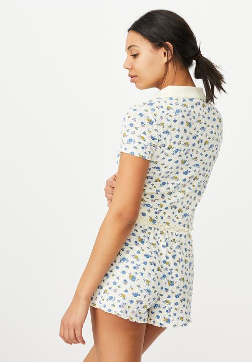 Cotton On - Knit pointelle polo - cream 