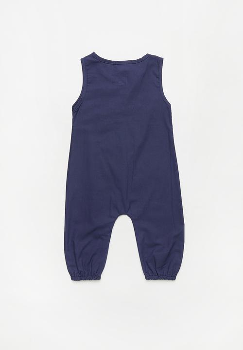 Pop Candy - Boys sleeveless romper - navy