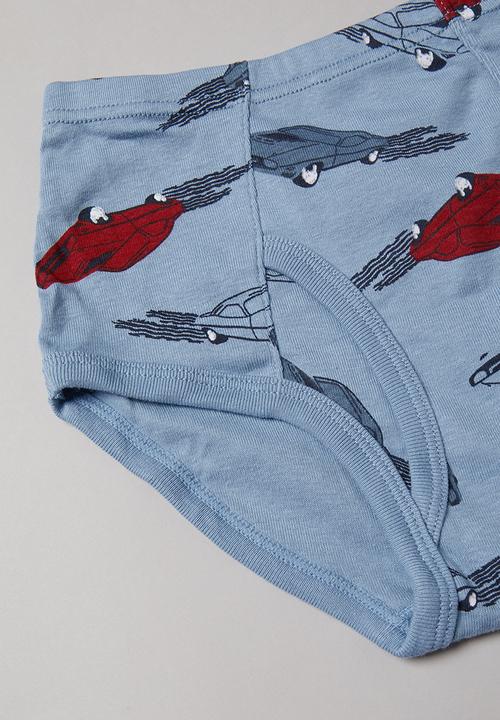Pop Candy - Boys 3 pack briefs - grey & blue