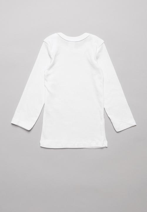 Pop Candy - 3 Pack long sleeve baby vest - white