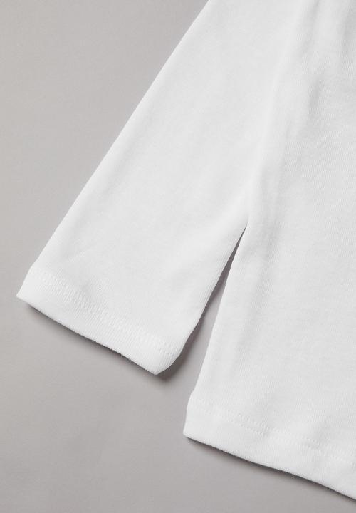 Pop Candy - 3 Pack long sleeve baby vest - white