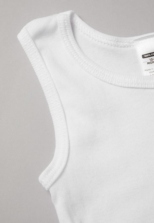 Pop Candy - 3 Pack baby vests - white