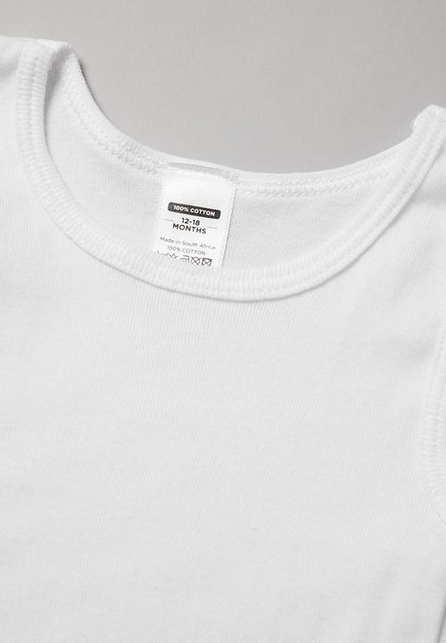 Pop Candy - 3 Pack baby vests - white