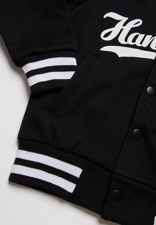 Pop Candy - Boys baseball jacket - black & white
