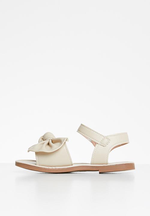 Pop Candy - Girls bow sandal - neutral 