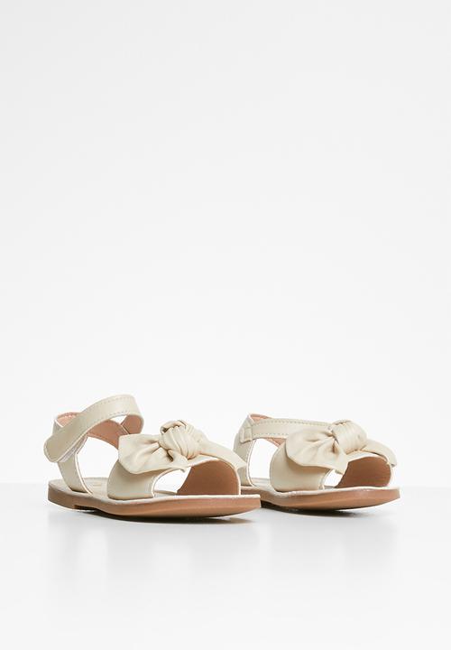 Pop Candy - Girls bow sandal - neutral 