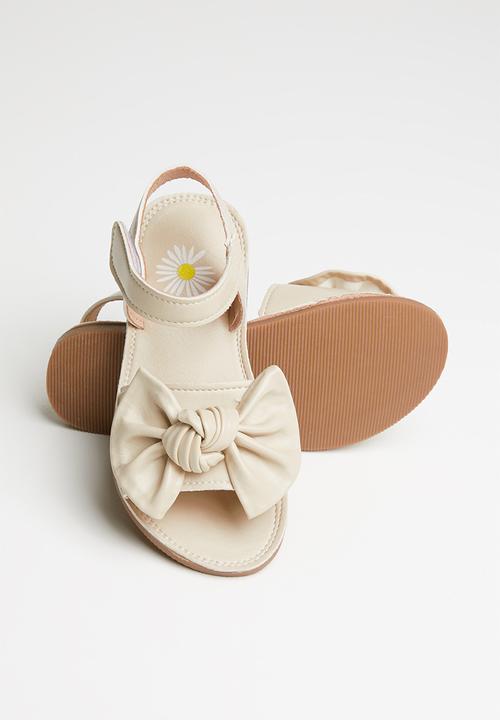 Pop Candy - Girls bow sandal - neutral 