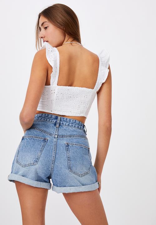 Cotton On - Sweetheart frill sleeve blouse - white