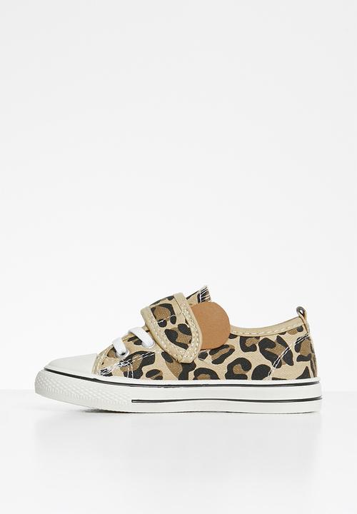 Pop Candy - Girls animal print sneaker - beige