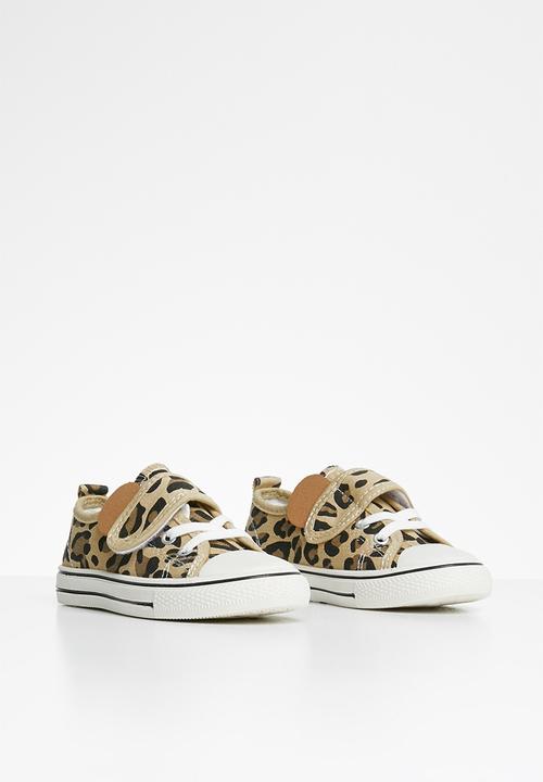 Pop Candy - Girls animal print sneaker - beige
