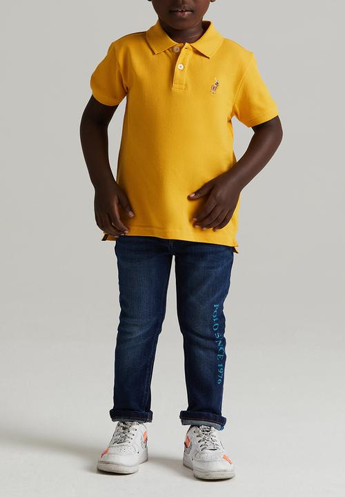 POLO - Boys Austin short sleeve golfer - yellow
