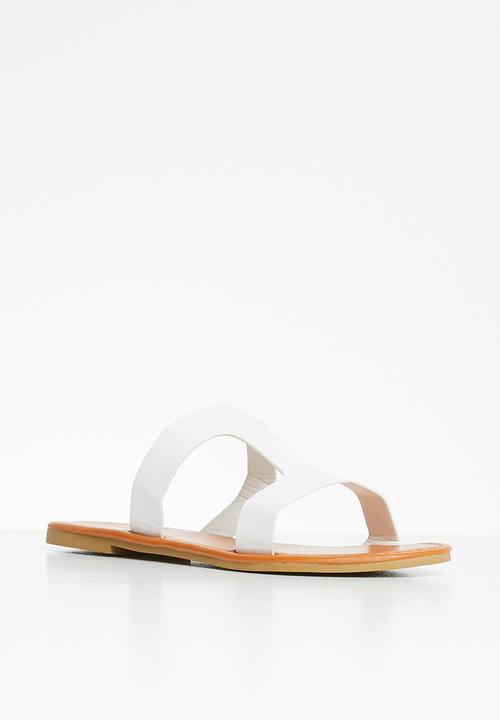 Rebel Republic - Girls slip on sandal - white