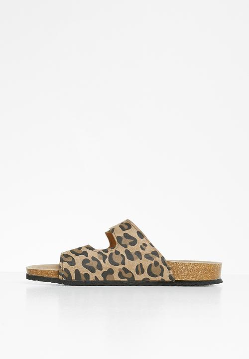 Rebel Republic - Animal print slip on sandal - multi
