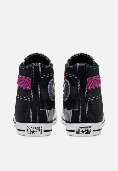Converse - Chuck Taylor All Star patchwork hi - black/white/cactus flower