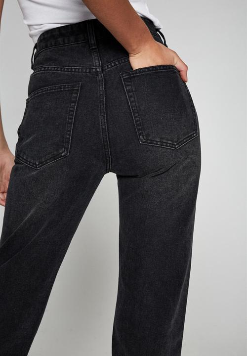 Cotton On - Mom jean - stonewash black