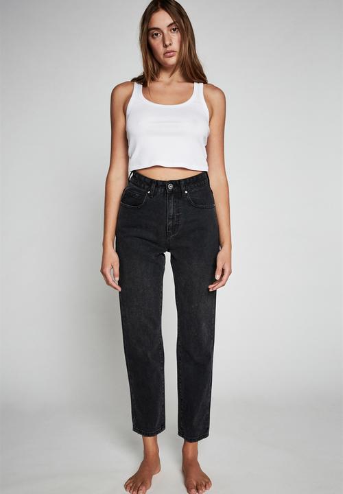 Cotton On - Mom jean - stonewash black