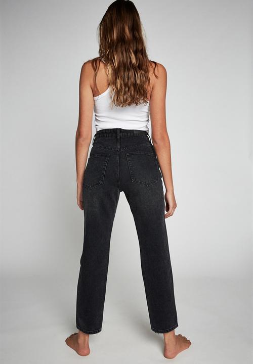 Cotton On - Mom jean - stonewash black