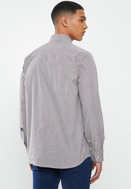 Jonathan D - Casual long sleeve check shirt - brown