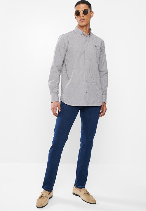 Jonathan D - Casual long sleeve check shirt - brown
