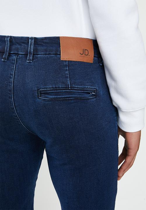 Jonathan D - Slim fit denim jeans with side entry pockets - dark indigo