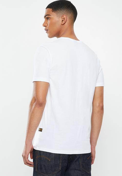 G-STAR - Graphic 6 slim r short sleeve tee - white