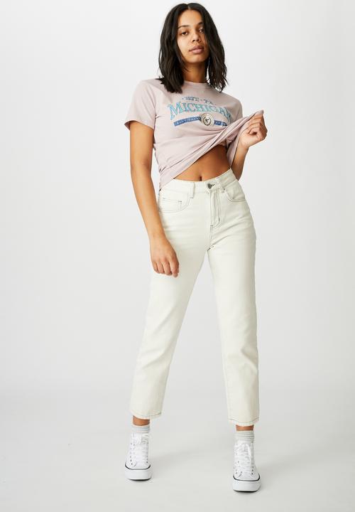 Cotton On - Classic slogan T-shirt - michigan/lilac