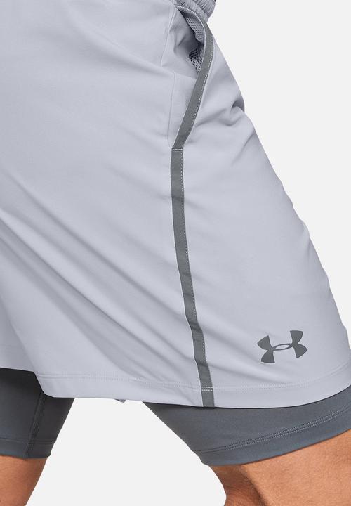 Under Armour - Qualifier 2-in-1 short - grey