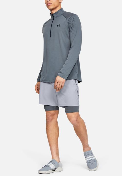 Under Armour - Qualifier 2-in-1 short - grey