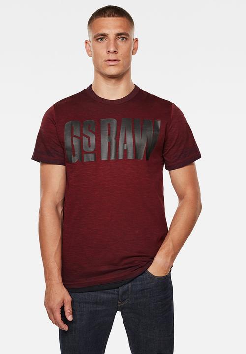 burgundy g star shirt