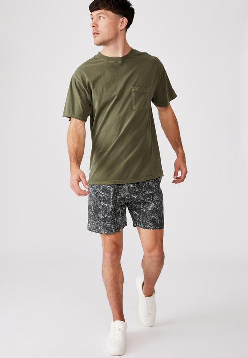 Cotton On - Kahuna short - grey / black leopard
