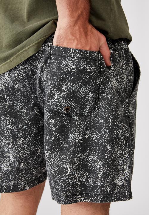 Cotton On - Kahuna short - grey / black leopard