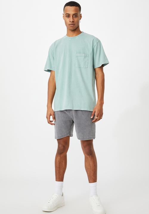 Cotton On - Washed pocket tee - washed teal