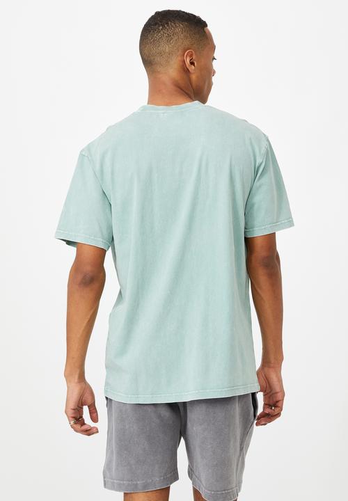 Cotton On - Washed pocket tee - washed teal