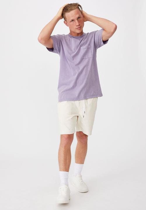 Cotton On - Washed pocket tee - violet daze