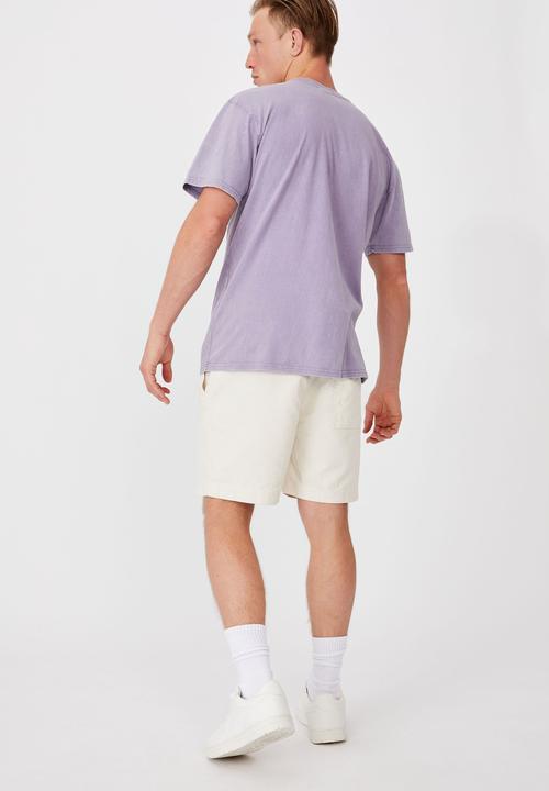 Cotton On - Washed pocket tee - violet daze