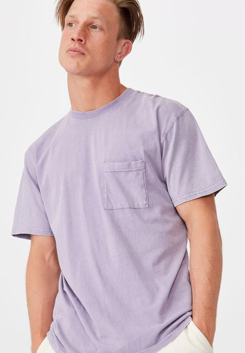 Cotton On - Washed pocket tee - violet daze