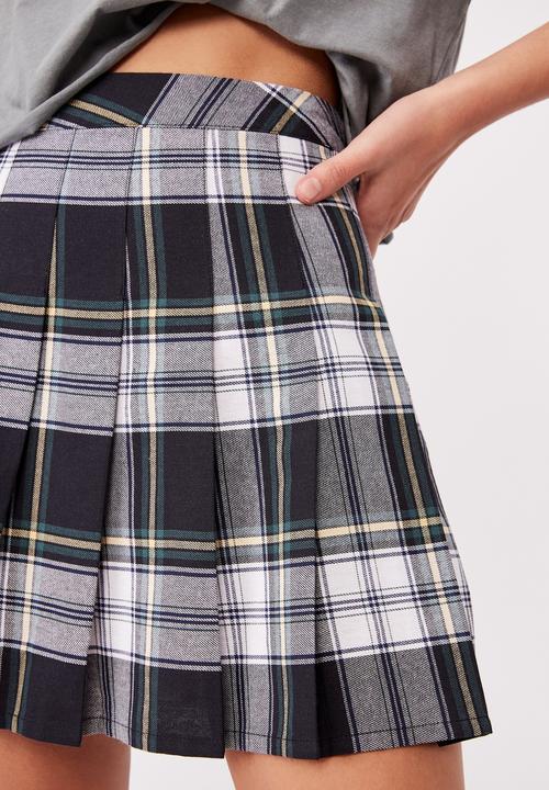 Factorie - Pleated skirt - billie check navy