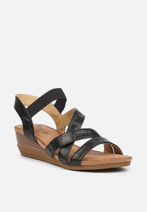 Butterfly Feet - Cameroon wedge - black