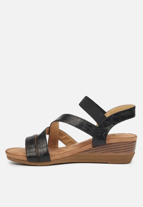 Butterfly Feet - Cameroon wedge - black