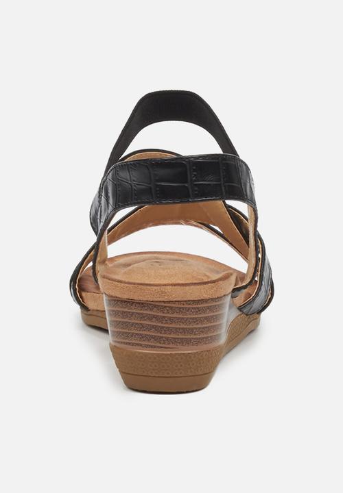 Butterfly Feet - Cameroon wedge - black