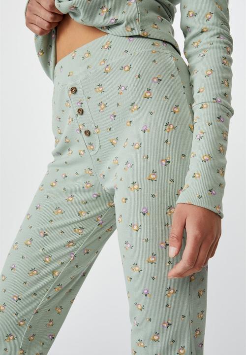 Cotton On - Waffle long john - washed aloe