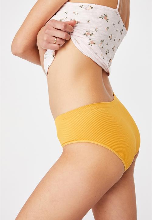Cotton On - Seamfree boyleg brief - yellow 