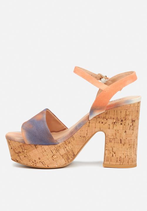 Miss Black - Kabelo heel - orange 