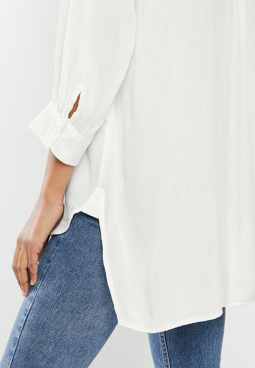 ONLY - Alexandra life 3/4 shirt wvn - neutral 