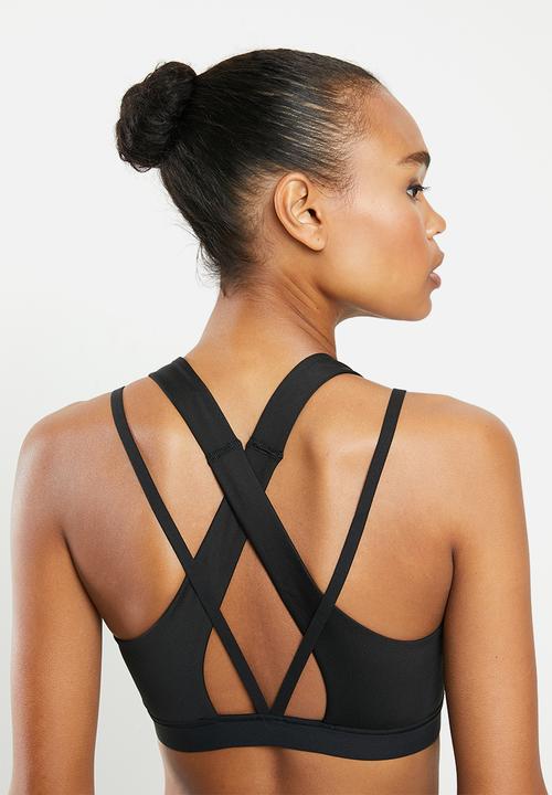 PUMA - Studio lace strappy bra - black