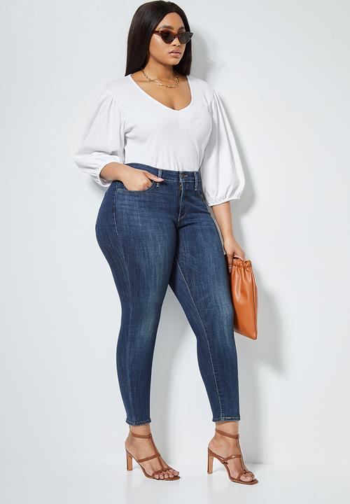 Superbalist - Rib puff sleeve bodysuit - white